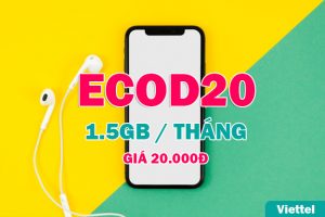 ECOD20 gói cước data giả rẻ 20k có ngay 1.5GB sử dụng trong 30 ngày